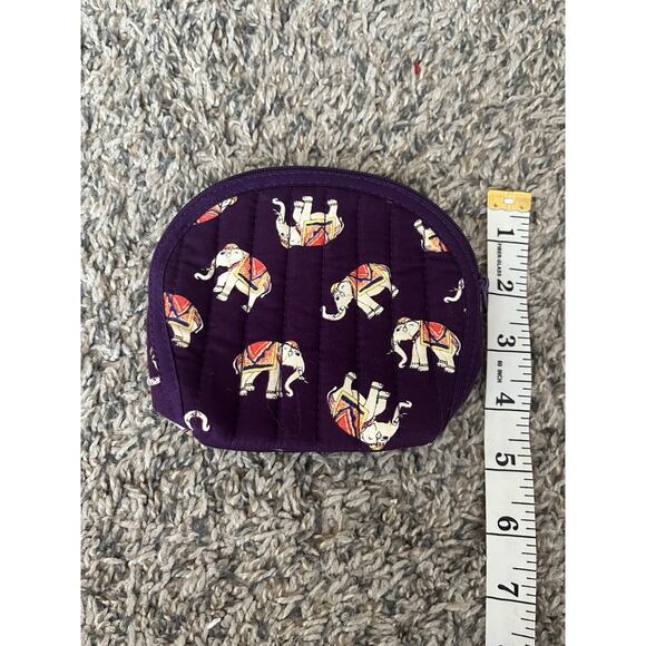 Naraya Coin Purse/Wallet, Small Pouch Purple Elephant Bag, Thai handicrafts - Picture 4 of 6